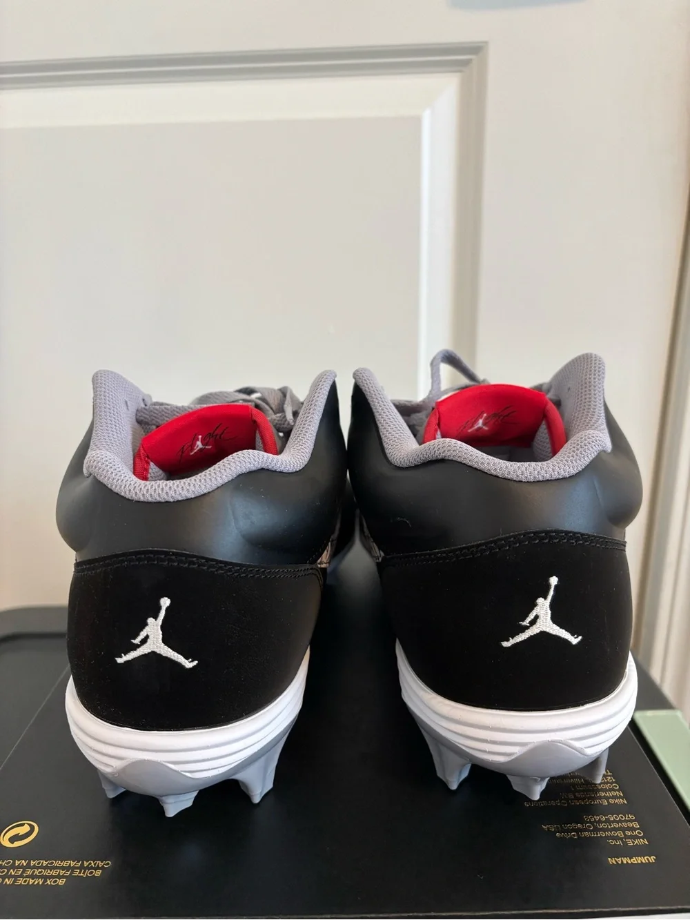 NEW Mens Jordan Stadium 90 Low TD Black Cement Football Cleats Size 12 HQ0210060